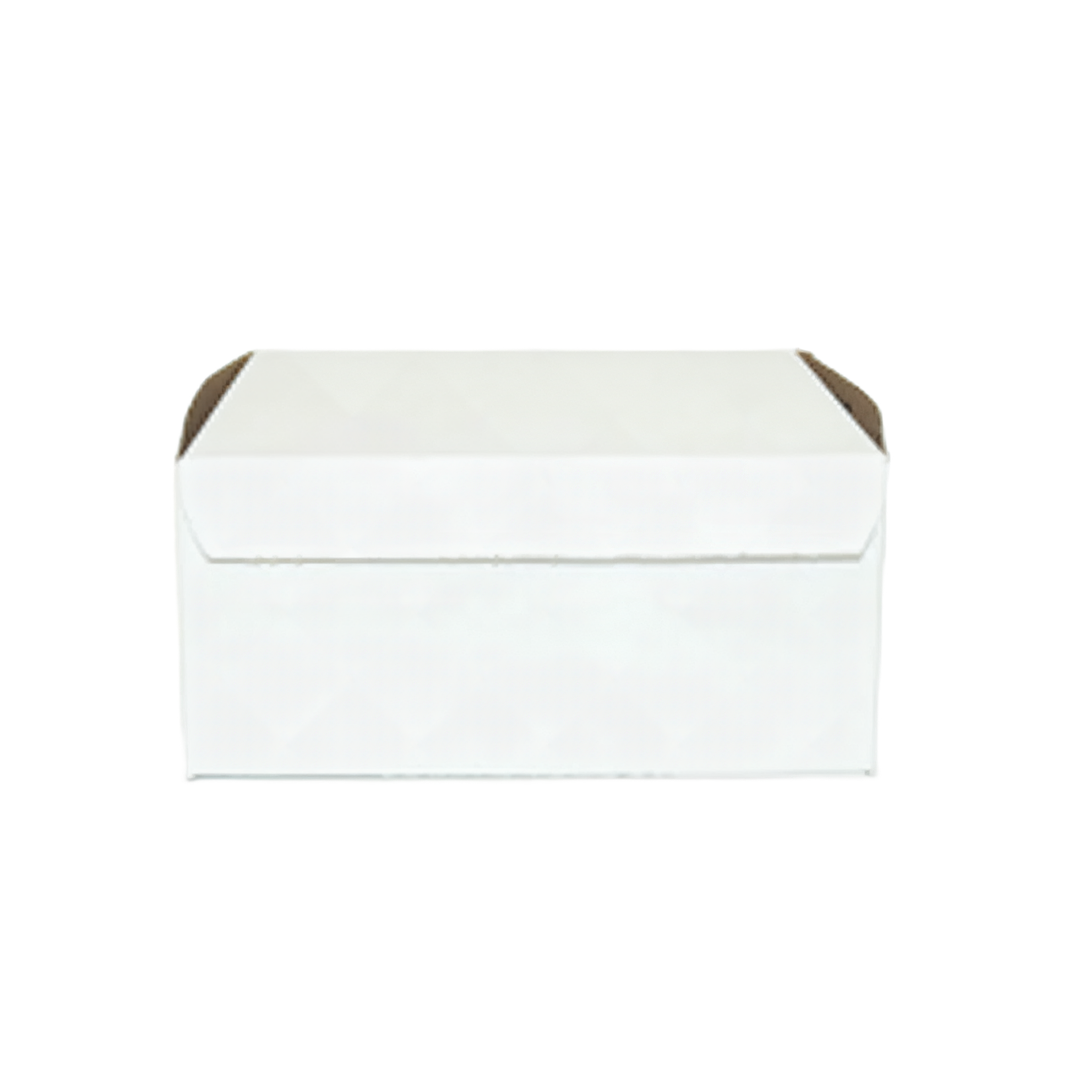 Easy Lock Cake Box 6.5X6.5X3 IN SUS Paperboard CRB White Square Lock Corner 1-Piece 250/Bundle
