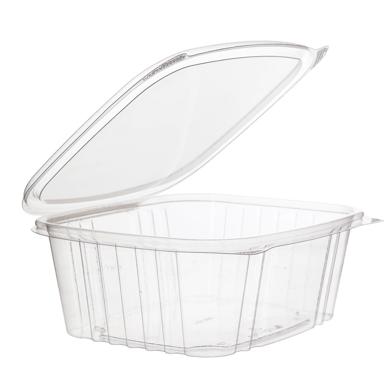 Deli Container Hinged 32 OZ PLA Clear Rectangle 200/Case
