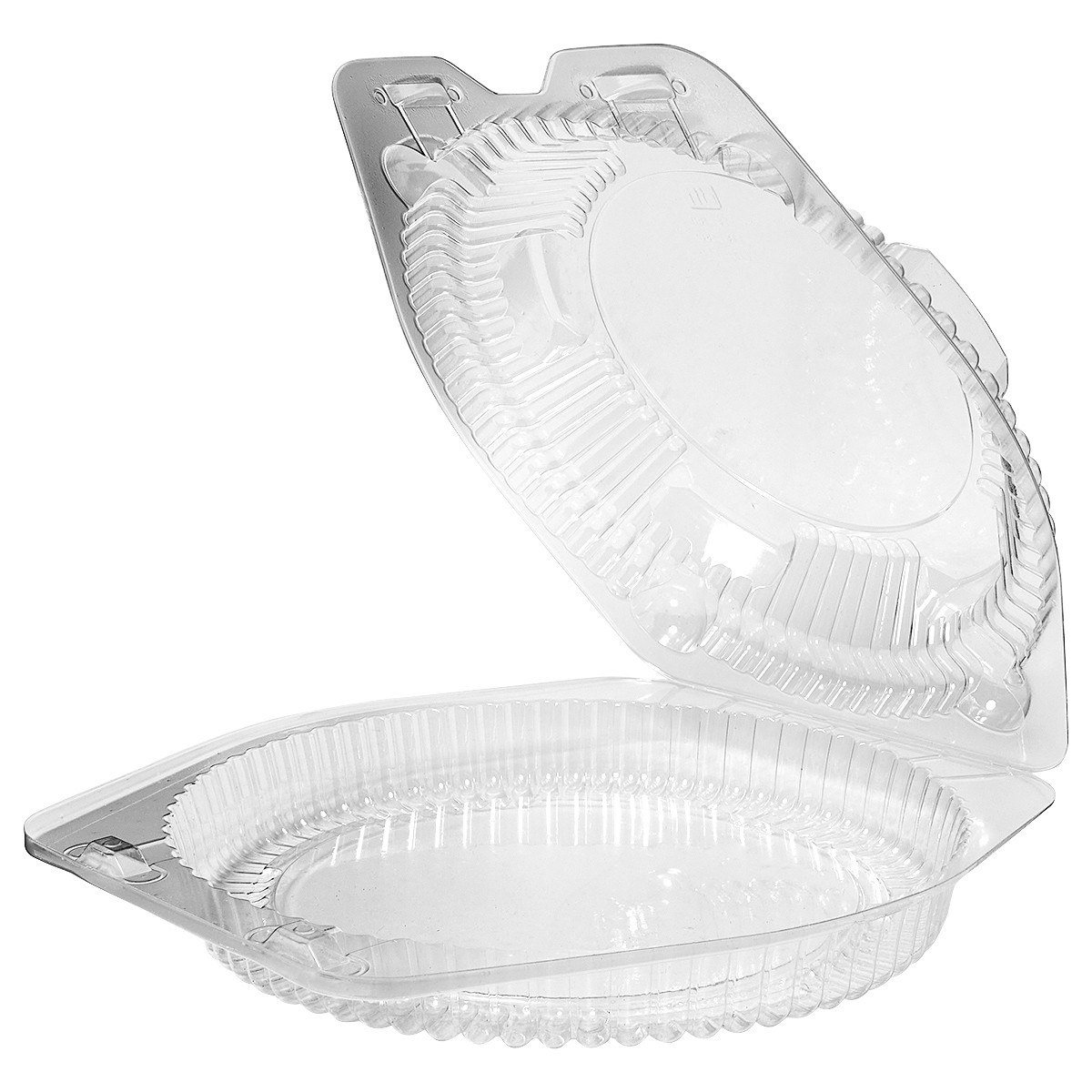 Pie Hinged Container With Dome Lid 8 IN OPS Clear Round 100/Case