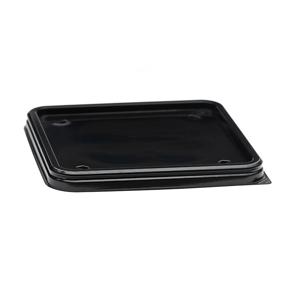 Brownie Container 7.83X7.83X0.62 IN PET Black Square Base 300/Case