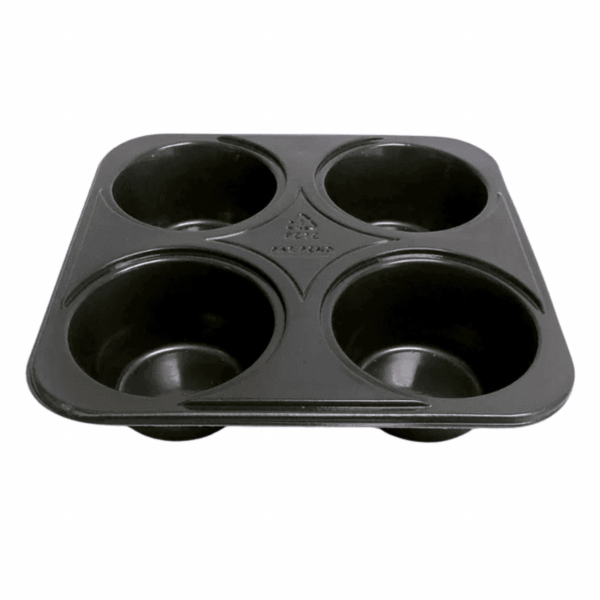 Lid 1 Compartment PET Clear Square For 4 CT Muffin Bakery Container 250/Case