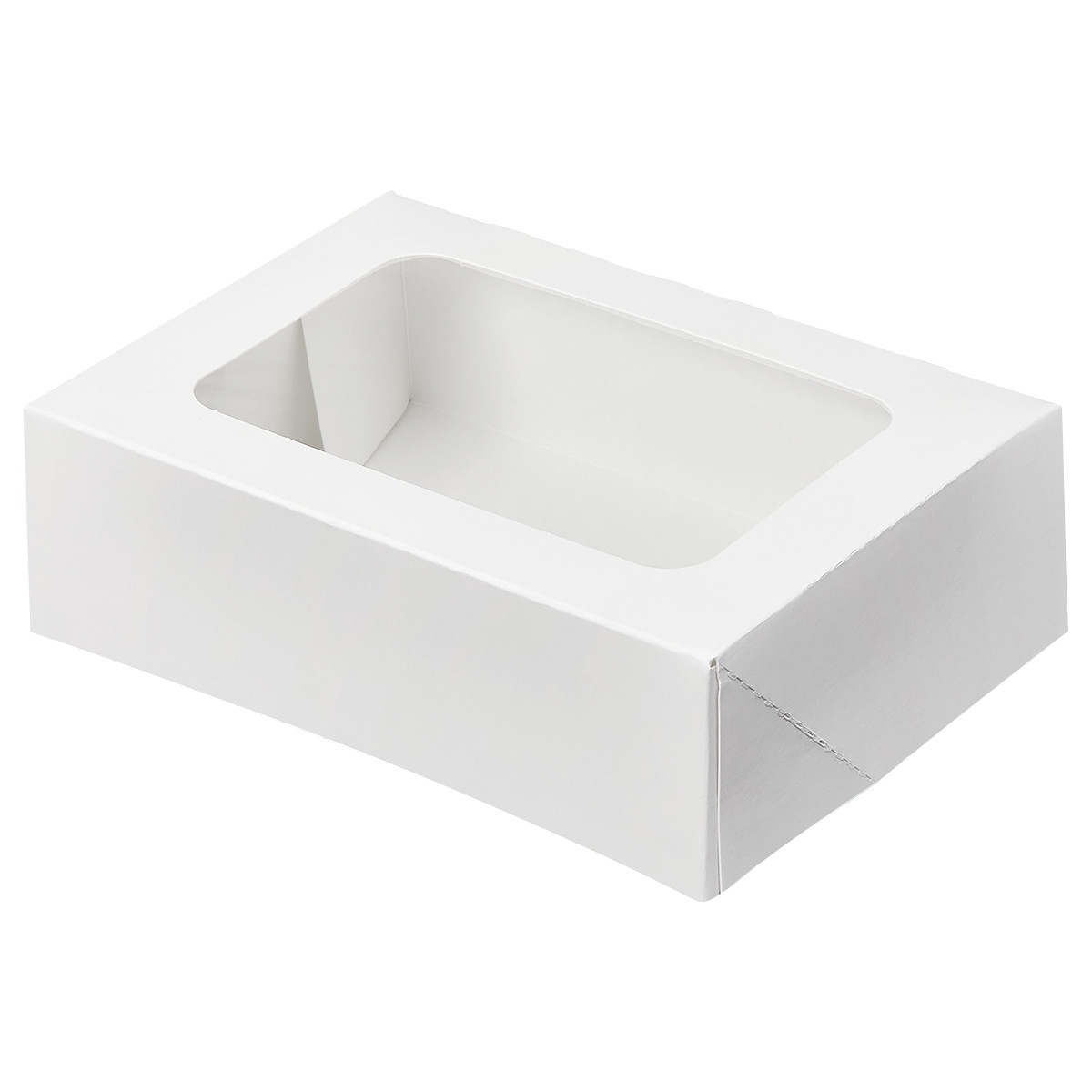 Victoria Bay Cake Box 8X5.75X2.5 IN White With Window 200/Case