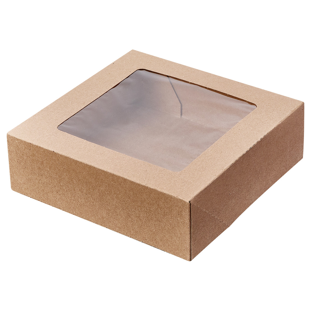 Victoria Bay Cake Box 8X8X2.5 IN Kraft With Window 200/Case