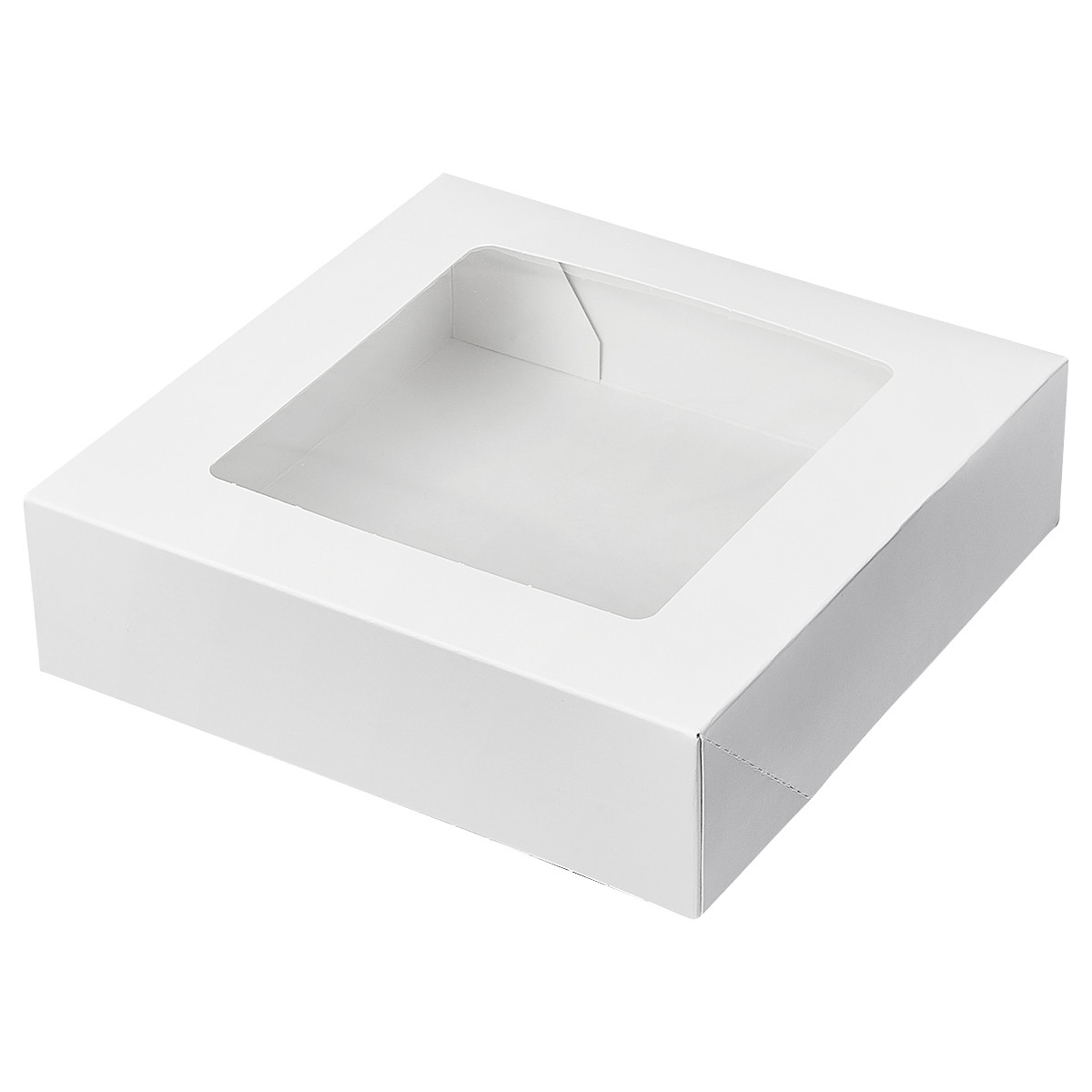 Victoria Bay Cake Box 9X9X2.5 IN White With Window 200/Case