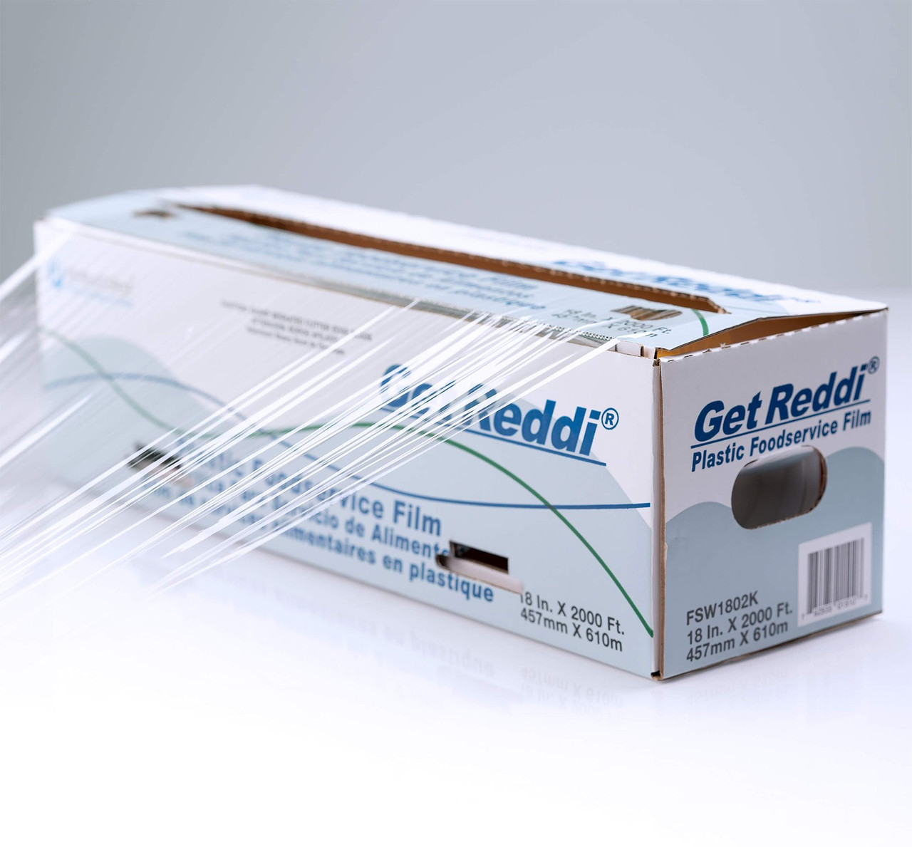 Get Reddi® Foodservice Cling Film Roll 18IN X2000FT PVC With Dispenser Box With Slide Cutter 1/Roll