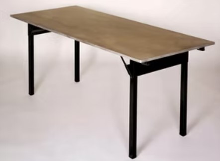 Folding Table 72X24X30 IN Brown Rectangle Plastic Laminated 1/Each