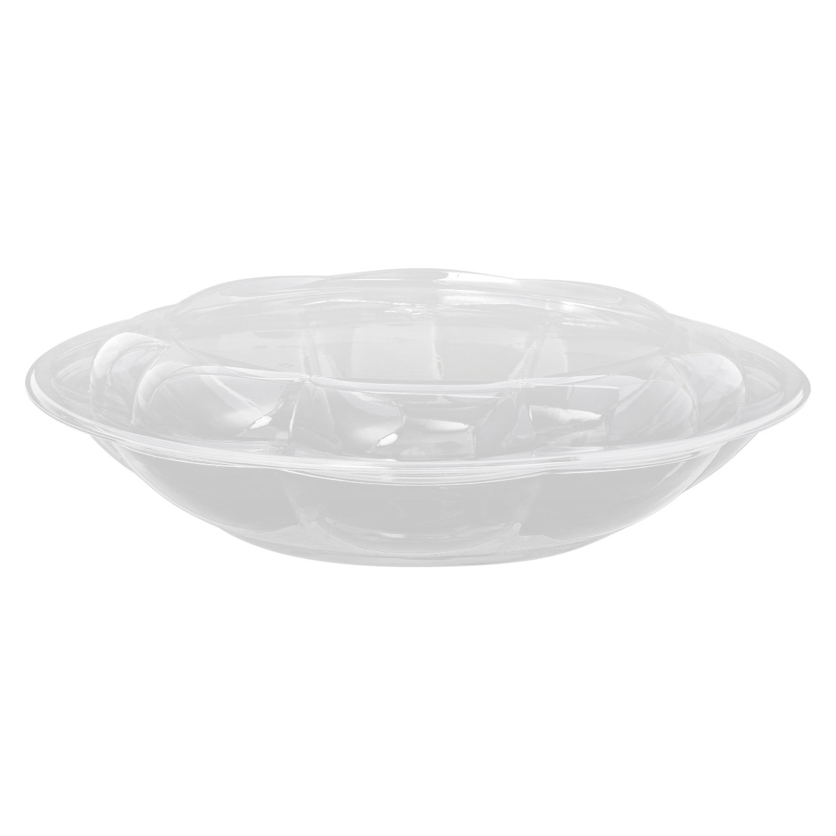 Victoria Bay Salad Bowl & Lid Combo With Dome Lid 40 OZ PET Clear Round Unhinged 100/Case