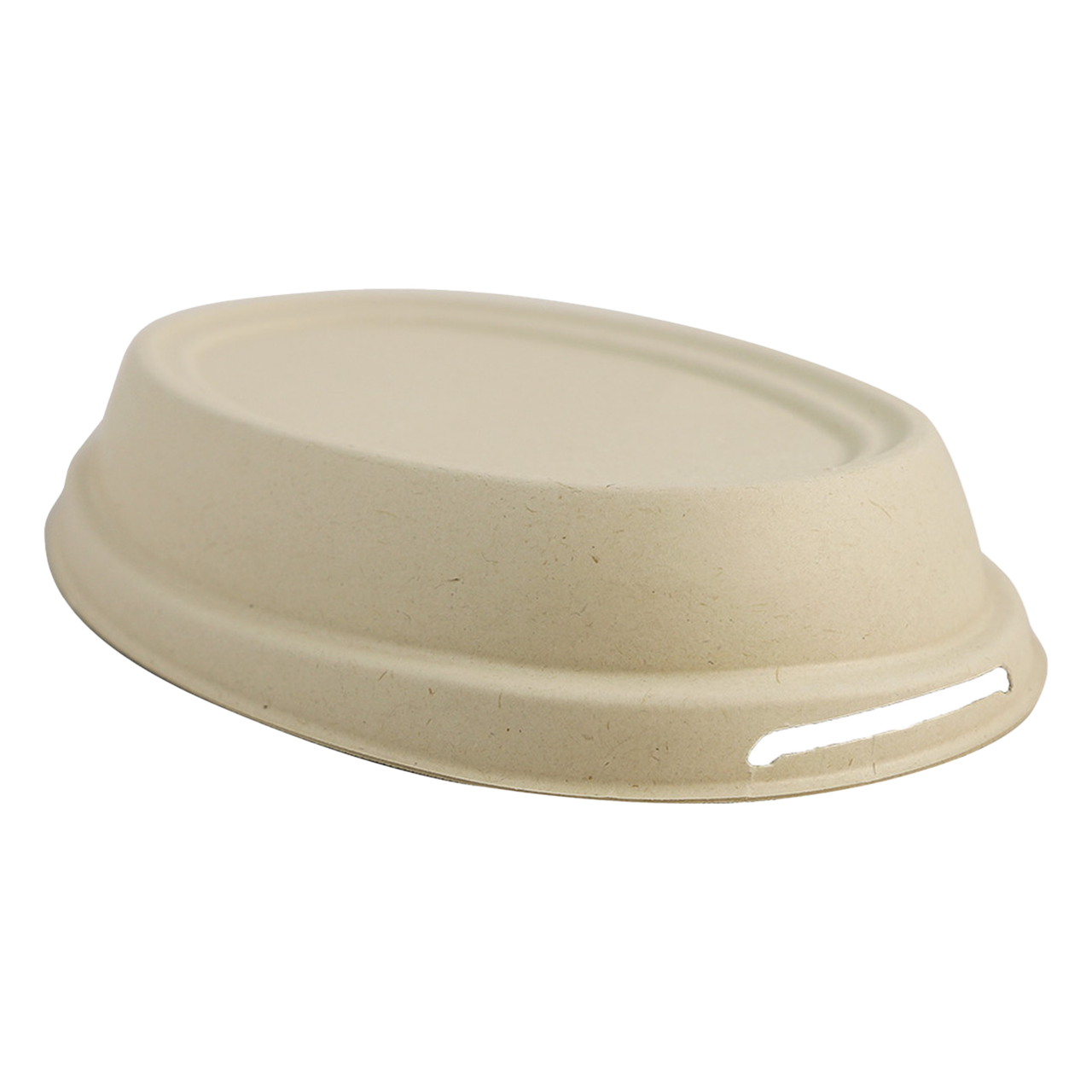 Lid Large (LG) Fiber Natural Oval For 32 OZ Burrito Bowl 300/Case
