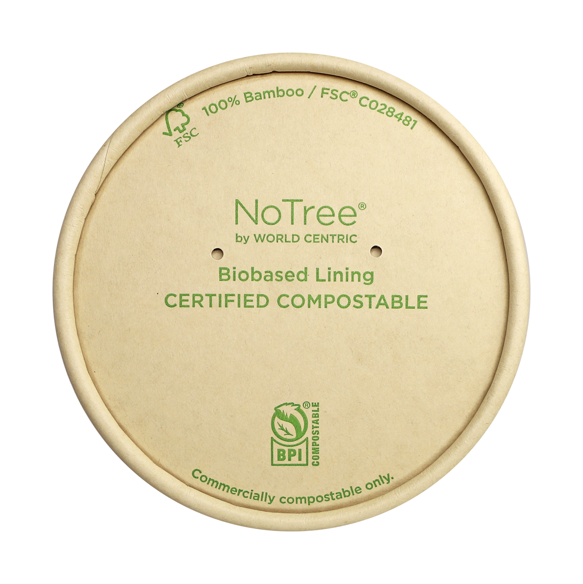 NoTree® Lid For Tall Paper Bowl 500/Case