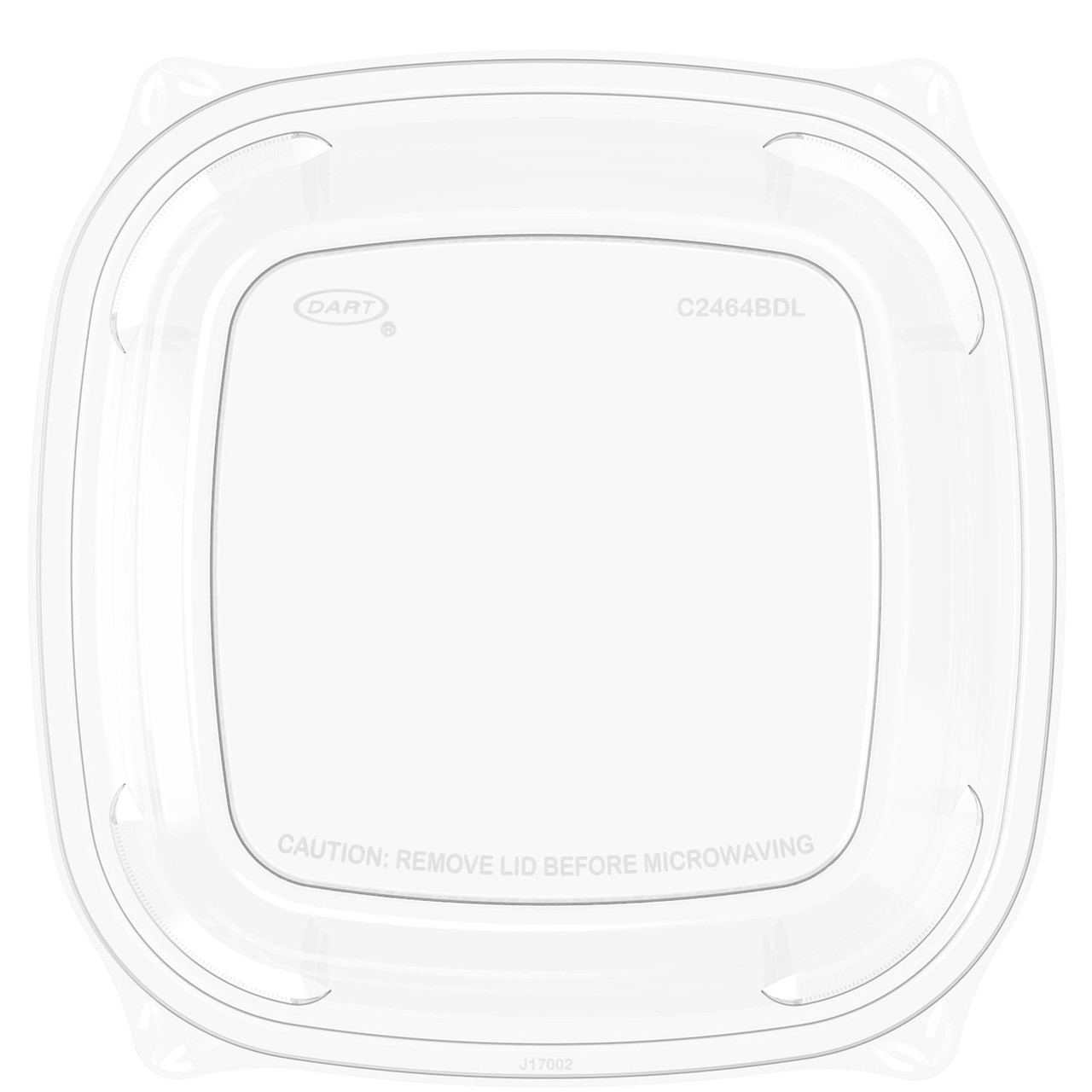 Dart® PresentaBowls Pro® Lid Dome 8.5X8.5X1.04 IN 1 Compartment PET Clear For 24-32-48-64 OZ Bowl 63 Count/Pack 4 Packs/Case
