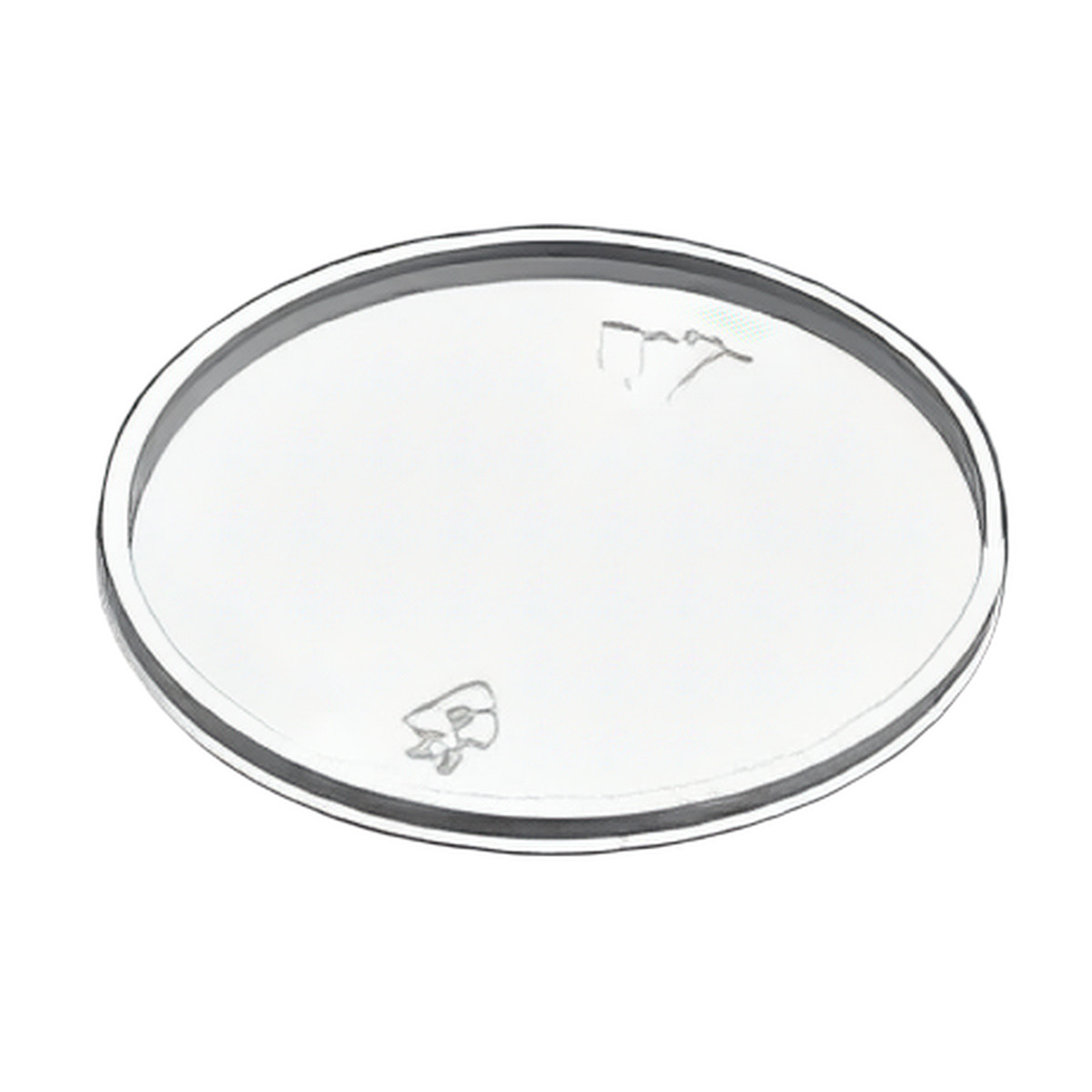 Lid Flat Plastic Translucent For 8 OZ Bowl No Hole Vented 1000/Case