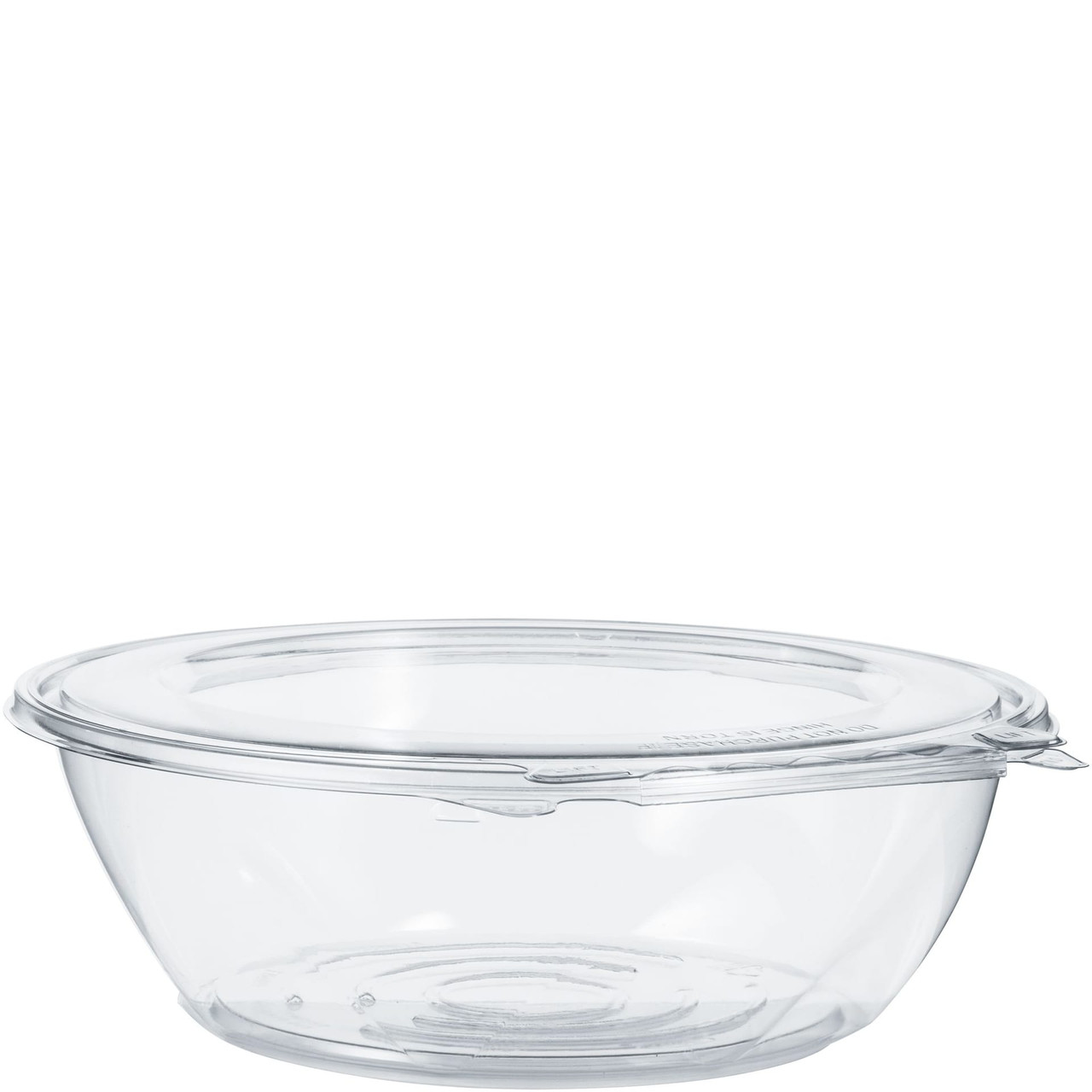 Dart® Safeseal™ Bowl & Lid Combo With Flat Lid 48 OZ PET Clear Round 50 Count/Pack 2 Packs/Case 100 Count/Case