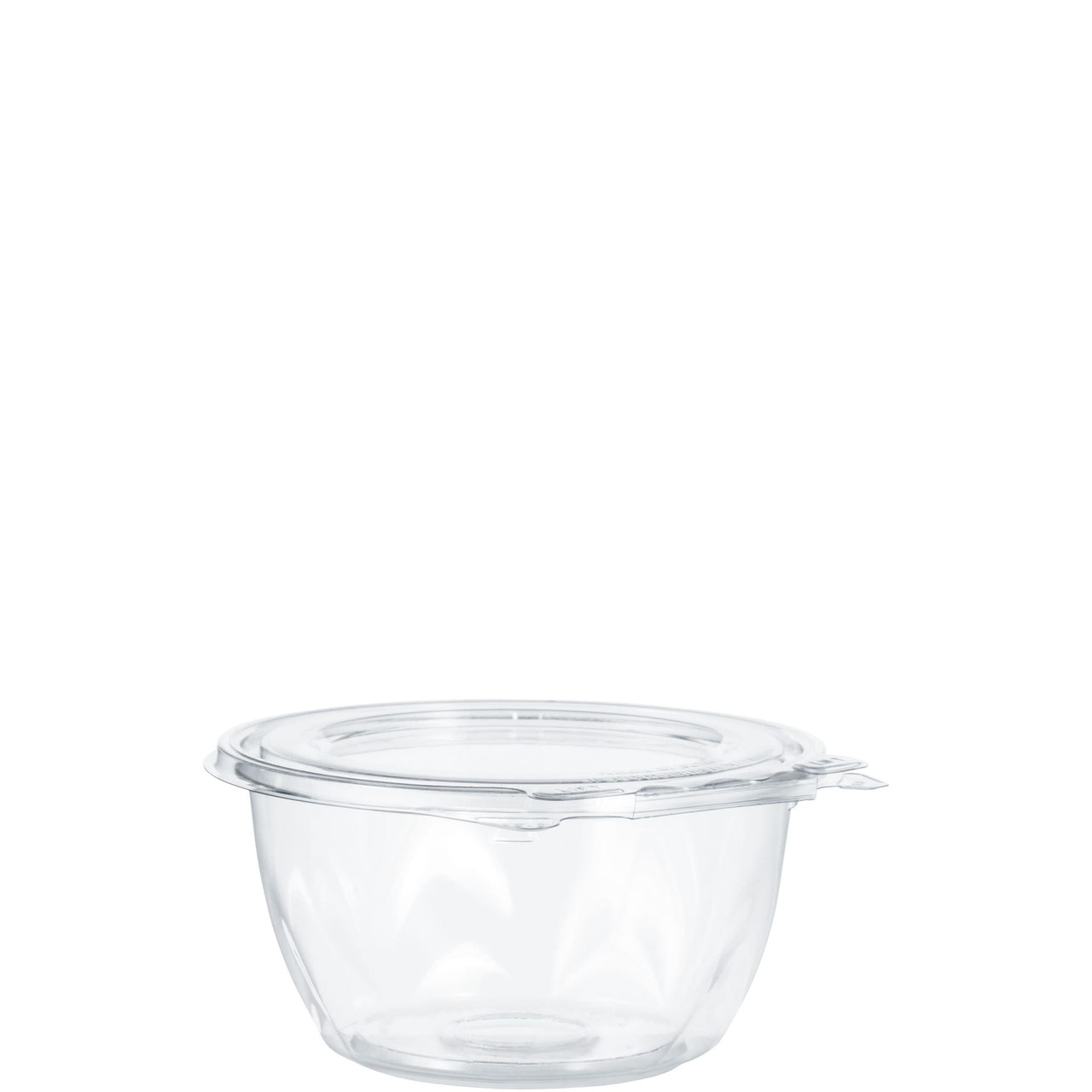 Dart® Safeseal™ Bowl & Lid Combo With Flat Lid 16 OZ PET Clear Round 60 Count/Pack 4 Packs/Case 240 Count/Case