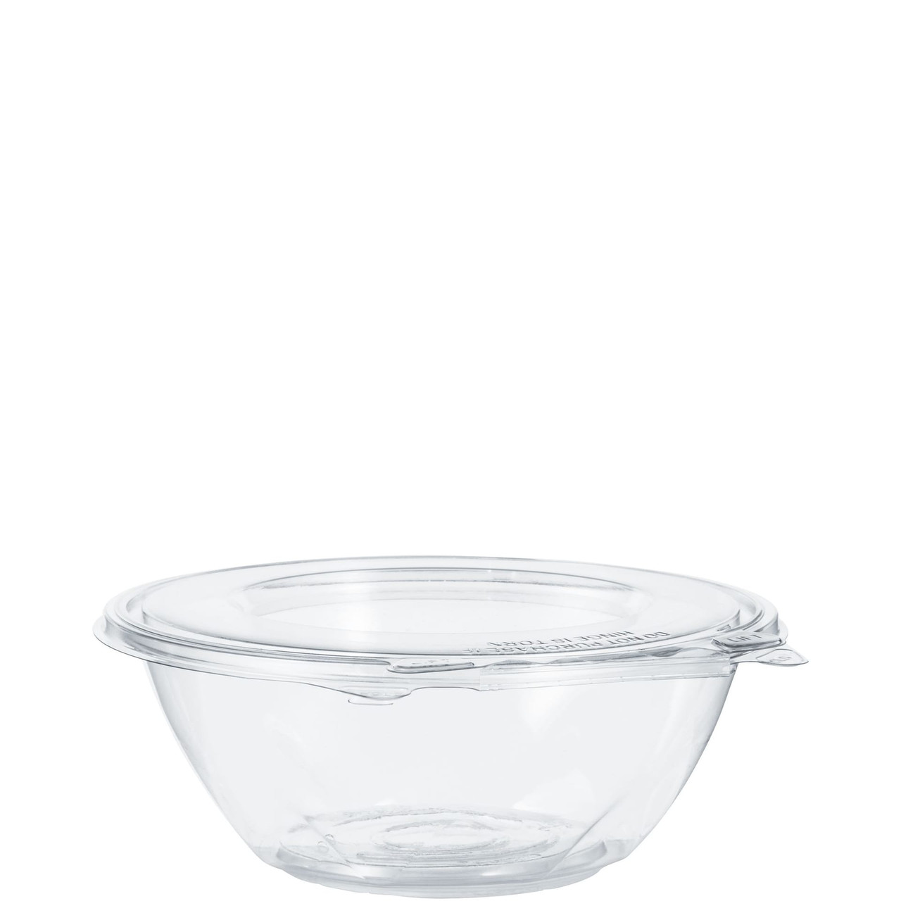 Dart® Safeseal™ Bowl & Lid Combo With Flat Lid 24 OZ PET Clear Round 50 Count/Pack 3 Packs/Case 150 Count/Case