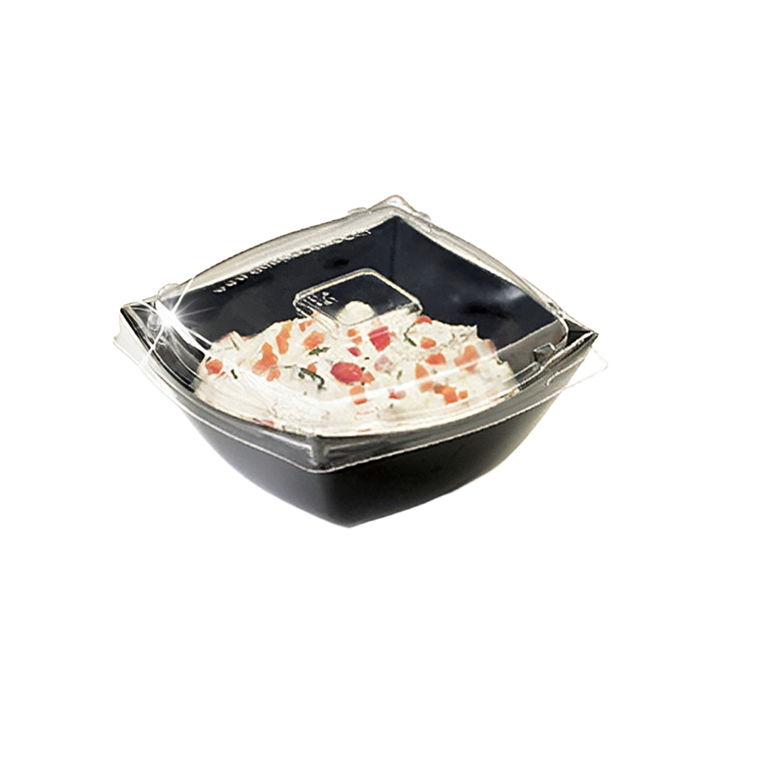 Lid Dome Small (SM) Plastic Square For 8 OZ Serving Bowl 100/Case