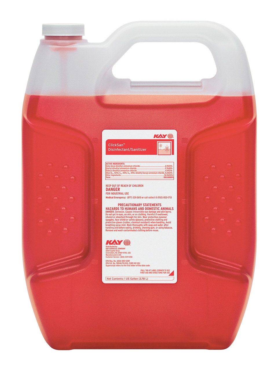 Kay Clicksan Disinfectant & Sanitizer 1 GAL Multi Surface 2/Case