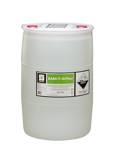 Sani-T-10 Plus® Unscented Food Service Sanitizer 55 GAL Multi Surface Food Contact Neutral RTU Quat 1/Drum