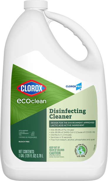 Clorox® EcoClean™ Unscented Disinfectant Cleaner 4/Carton