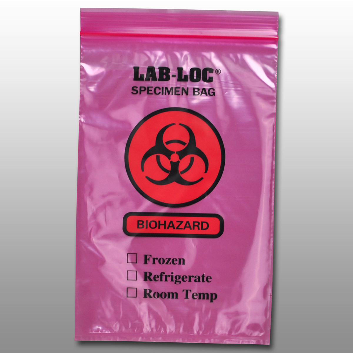 Specimen Transfer Bag 6X9 IN Red Tint LDPE 2MIL With Seal Top Closure 3 Wall 1000/Case