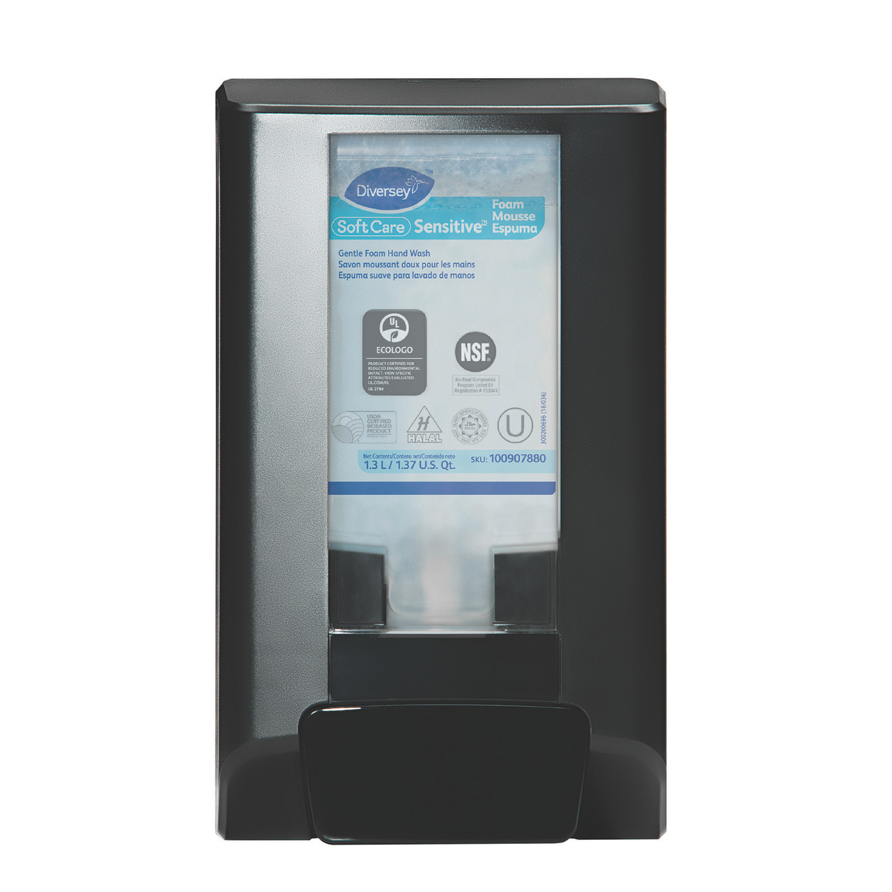 Soft Care® Hand Sanitizer & Soap Dispenser Black Plastic Manual 1/Each