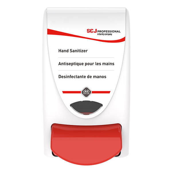 Proline Hand Sanitizer Dispenser Foam 1000 mL White Red Plastic Manual Surface Mount 1/Each
