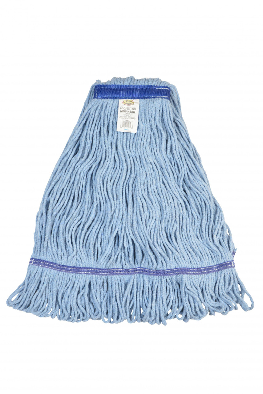 Mop Head Large (LG) Blue Cotton Blend (80% Cotton, 20% Polyester) 1IN Narrow Headband Looped 1/Each