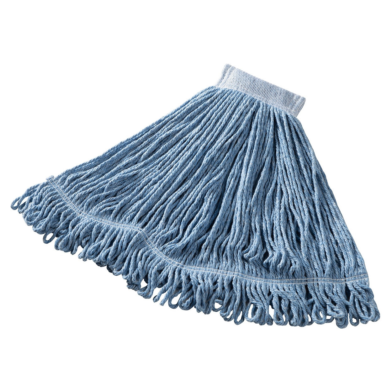 Super Stitch® Mop Head Large (LG) 24 OZ Blue Cotton Synthetic Blend Loop End Launderable 5IN Headband 1/Each