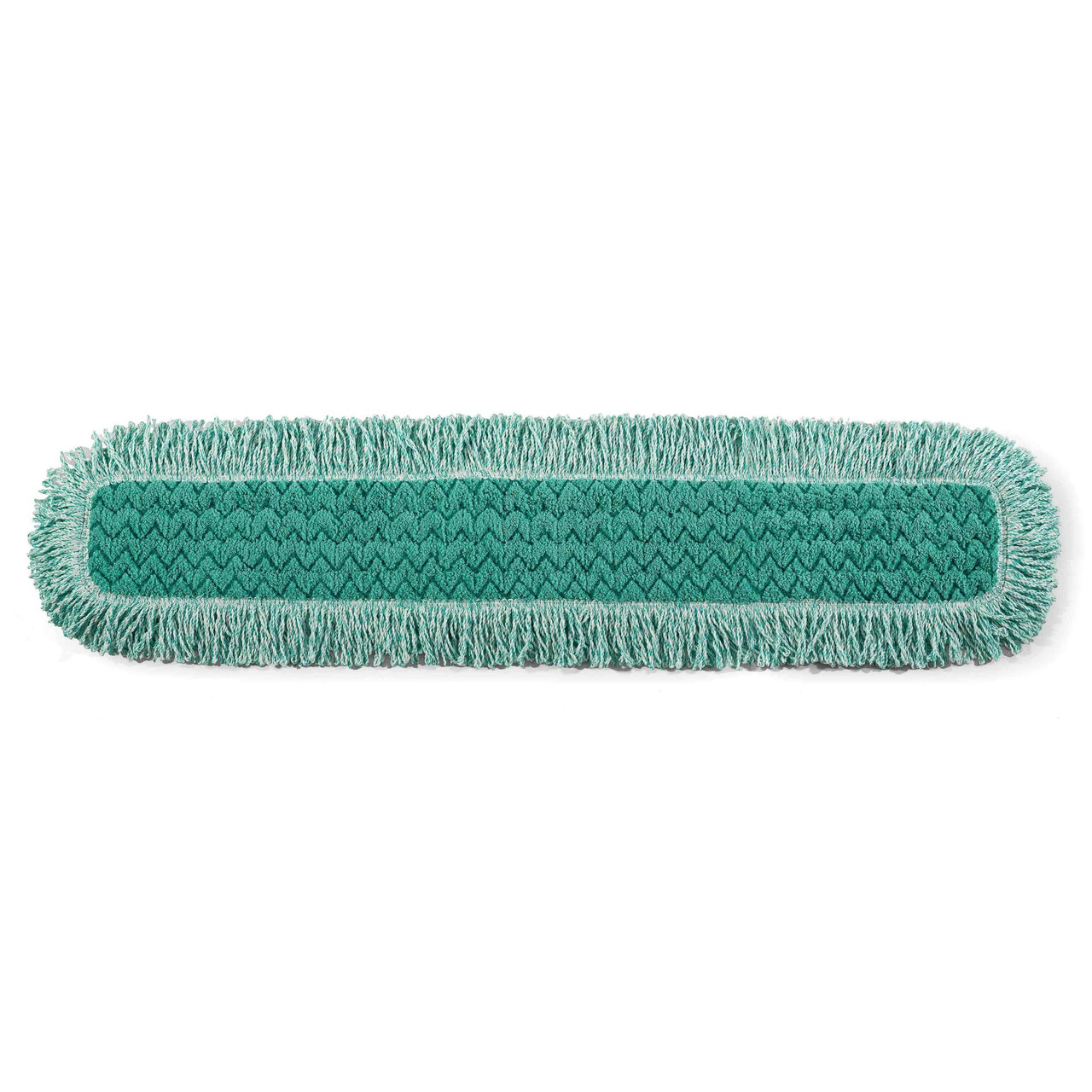 Hygen™ Dust Mop 36 IN Green Microfiber Cut End Launderable Fringed 1/Each
