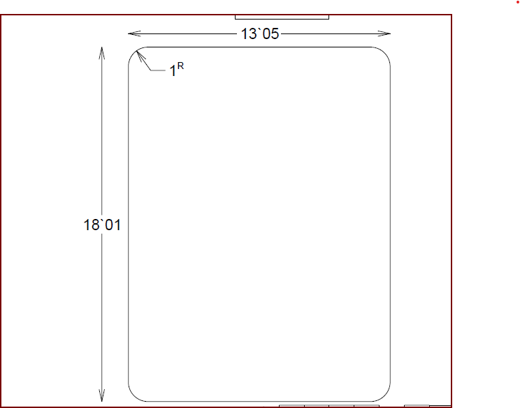 Half Cake Board 18X13.25 IN Corrugated Cardboard White Brown Rectangle C-Flute Grease Resistant Laminated 50/Case