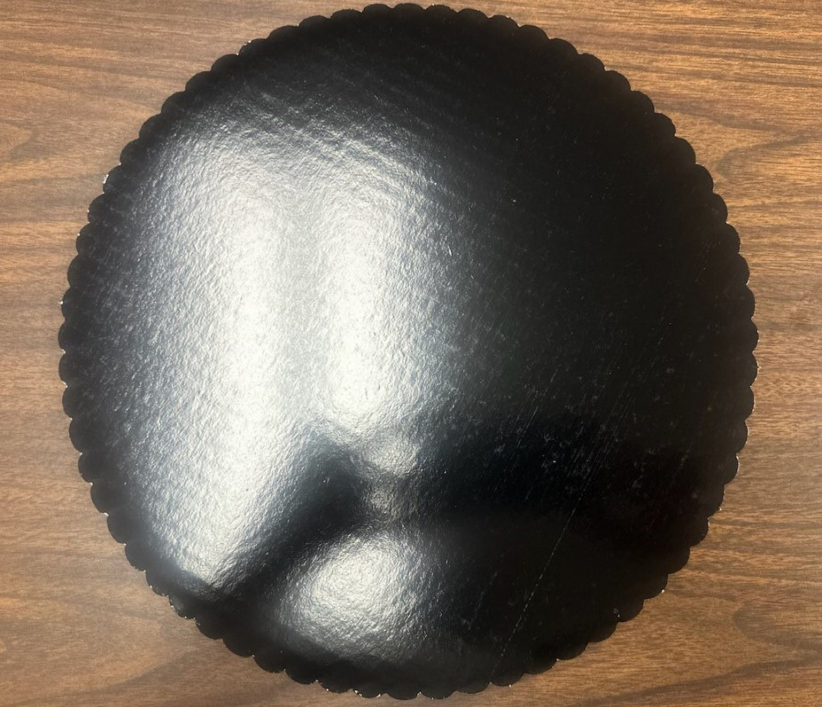 Cake Board 12 IN PET Black Circle Single Wall 250/Case