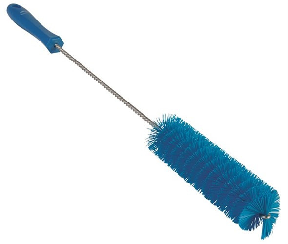 Vikan® Tube Brush 19.7X1.6X1.6 IN PP Polyester Stainless Steel Blue Stiff Bristles 1/Each