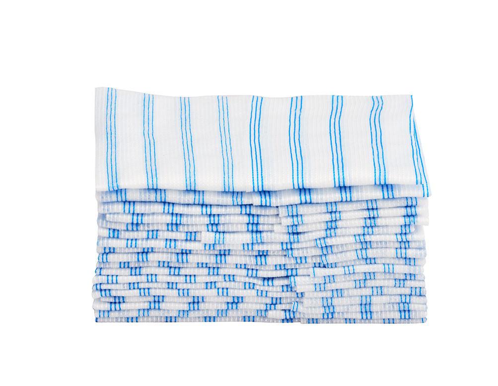 Hygen™ Cleaning Cloth 12X12 IN Microfiber White Blue Disposable 600/Case