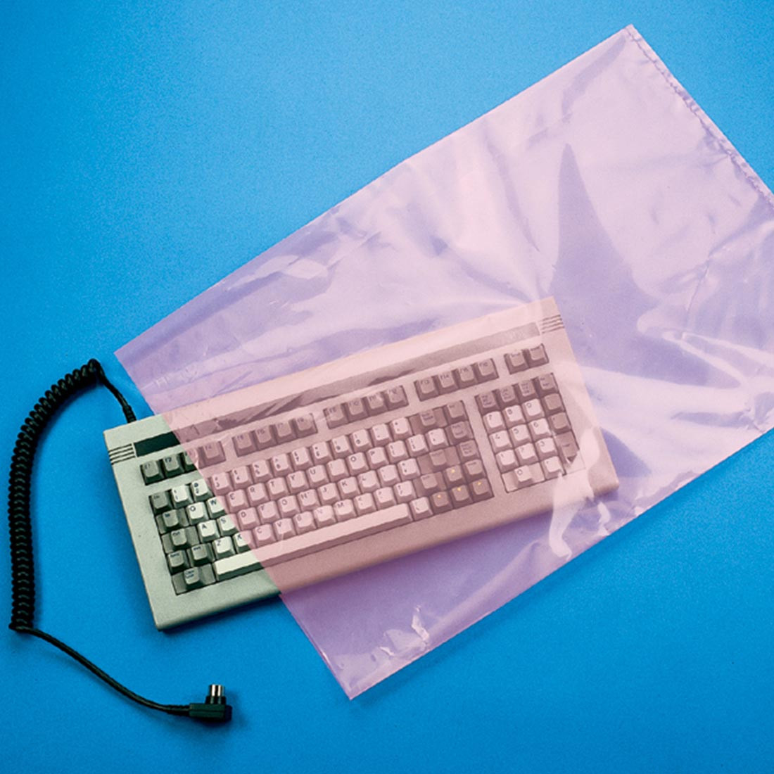 Poly Bag 18X24 IN Pink LDPE 4MIL With Open Ended Closure Anti-Static 250/Case