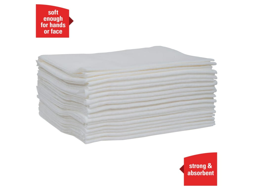 WypAll® L40 Cleaning Wipe 12X12.5 IN DRC White 1/4 Fold Extra Absorbent 56 Count/Pack 18 Packs/Case 1008 Count/Case