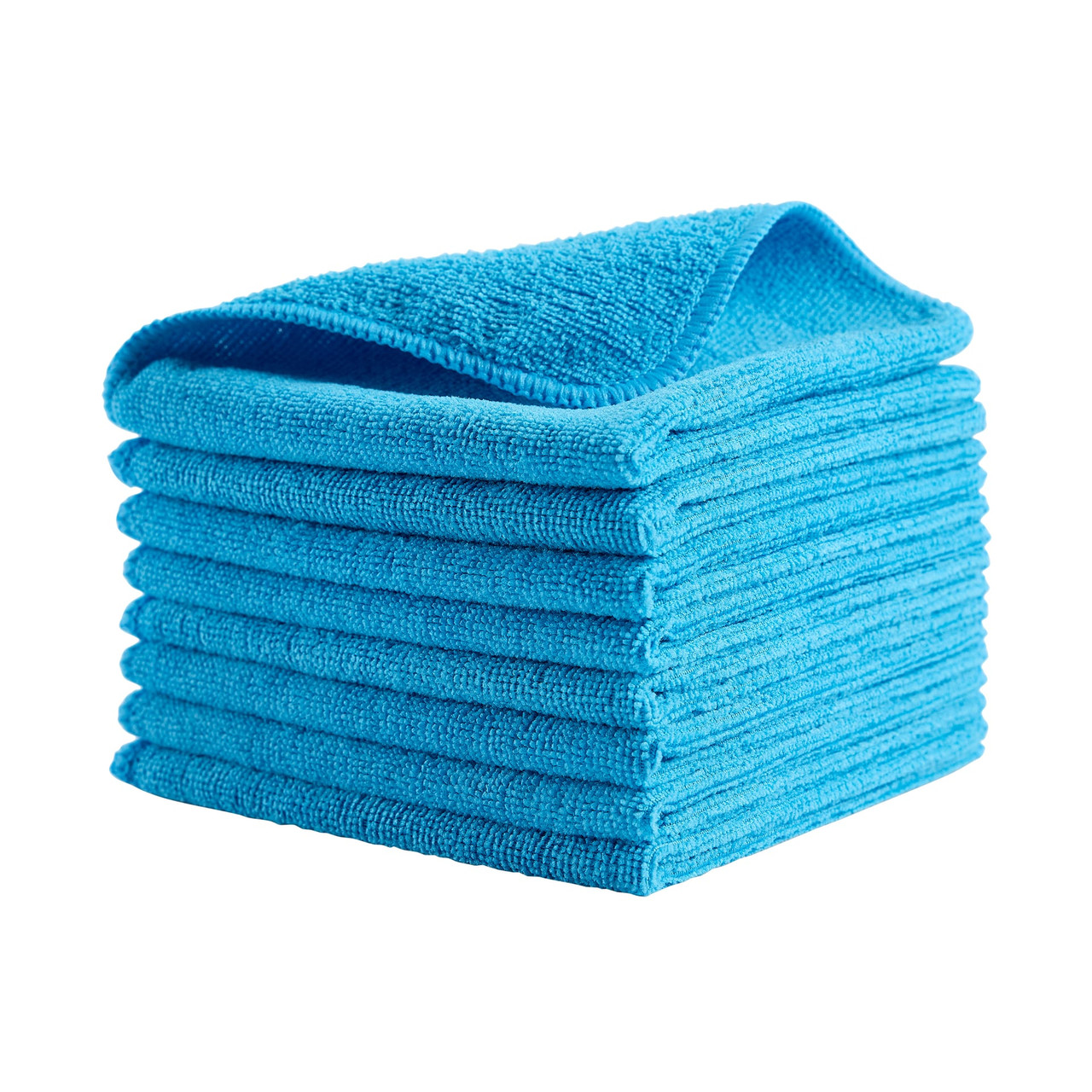 Cleaning Cloth 12X12 IN Light Duty Microfiber Blue Economy 24/Pack