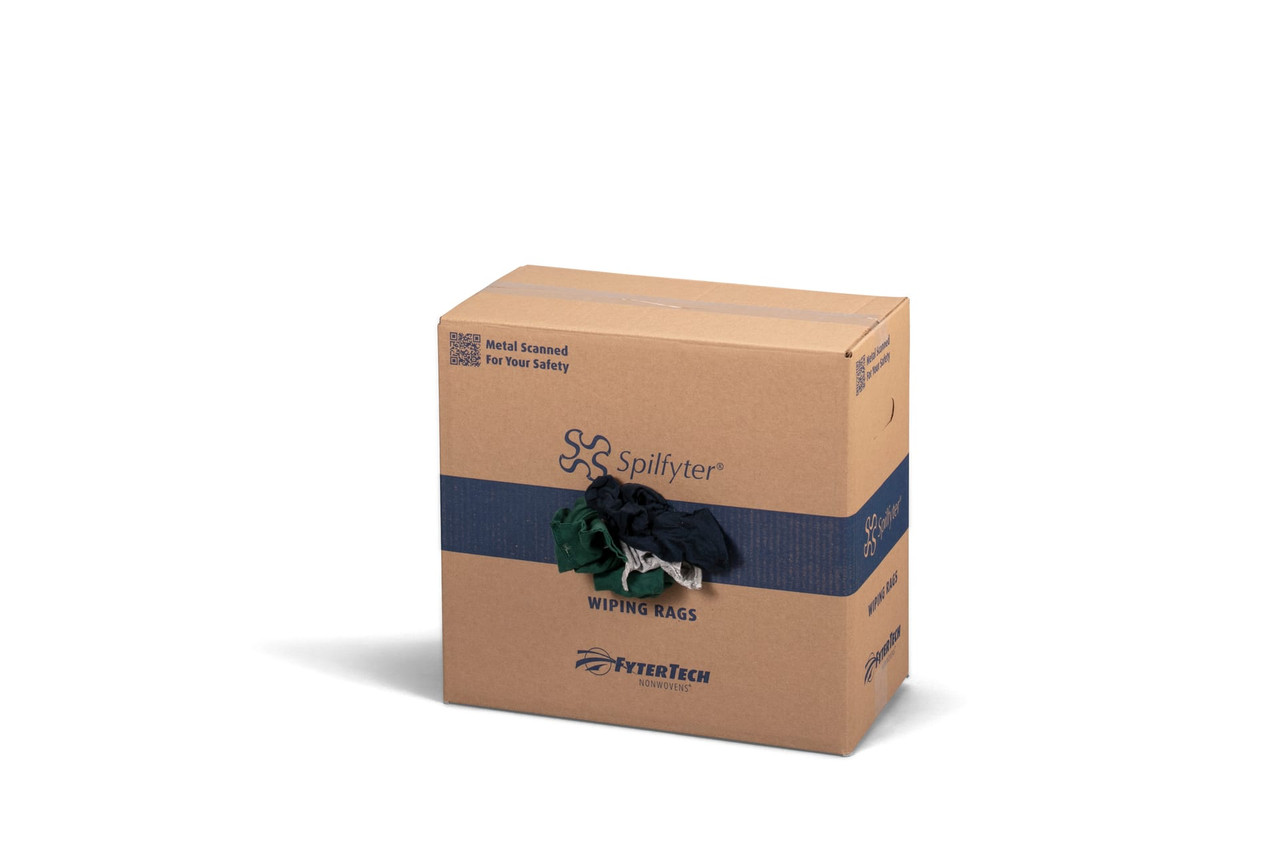 Spilfyter™ T-Shirt Rag 25 LB Textile Assorted Reclaimed Box 1/Case