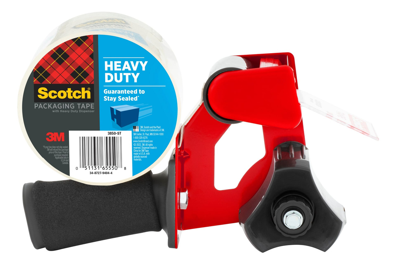 Scotch® 3850-ST-SRM Tape Dispenser Hot Melt Tape 1.88IN X54.6YD Clear Polypropylene Film Acetate Heavy Duty 3/Case