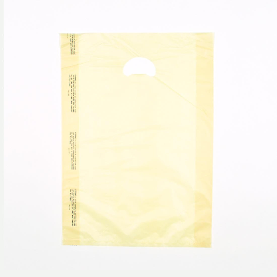 Merchandise Bag 12X3X18 IN Beige HDPE 0.7MIL With Die Cut Handles 500/Case