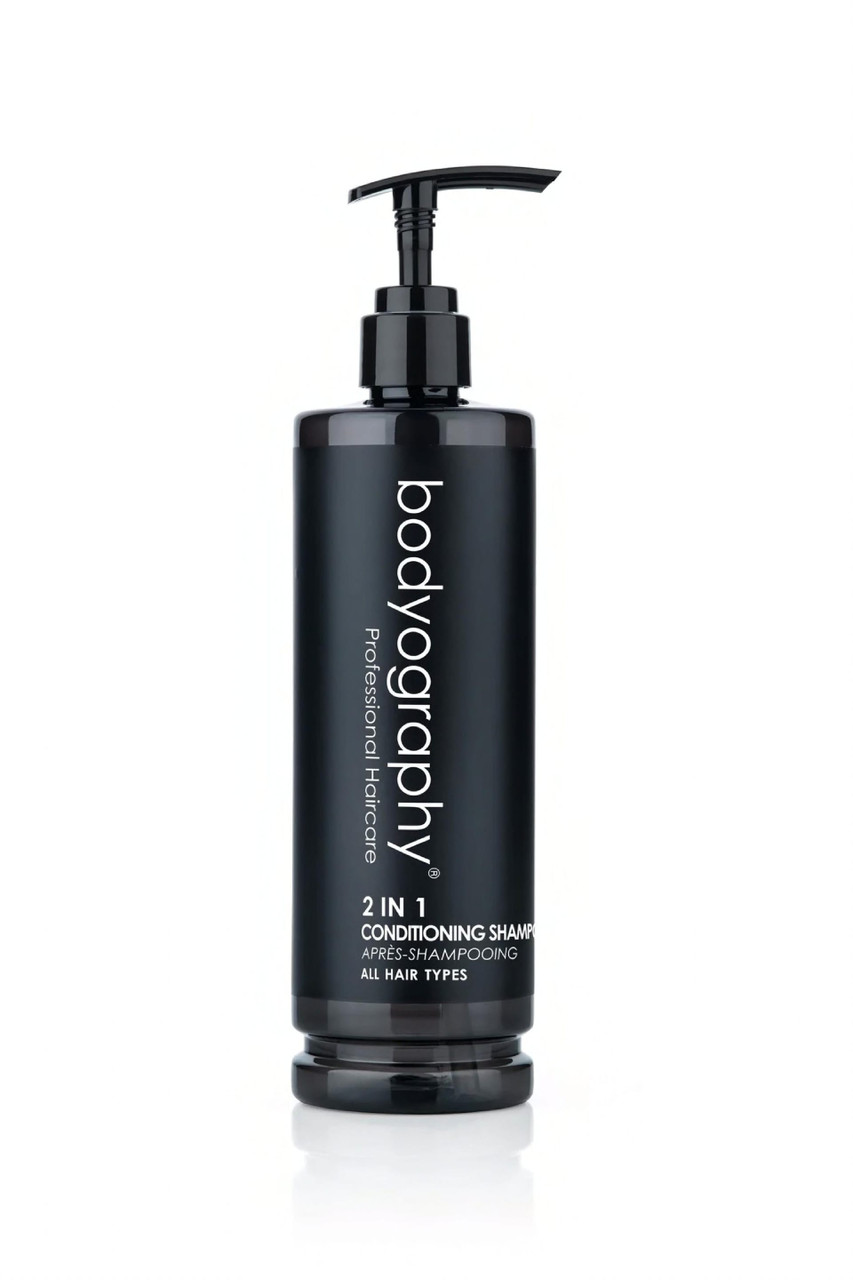 Bodyography® Magnetix 2-in-1 Conditioning Shampoo 400 mL Pump Refillable Black Bottle 1/Case