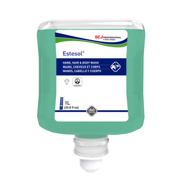 Estesol® Hair & Body Wash Liquid 1 L Rainforest Green Cartridge 6/Case