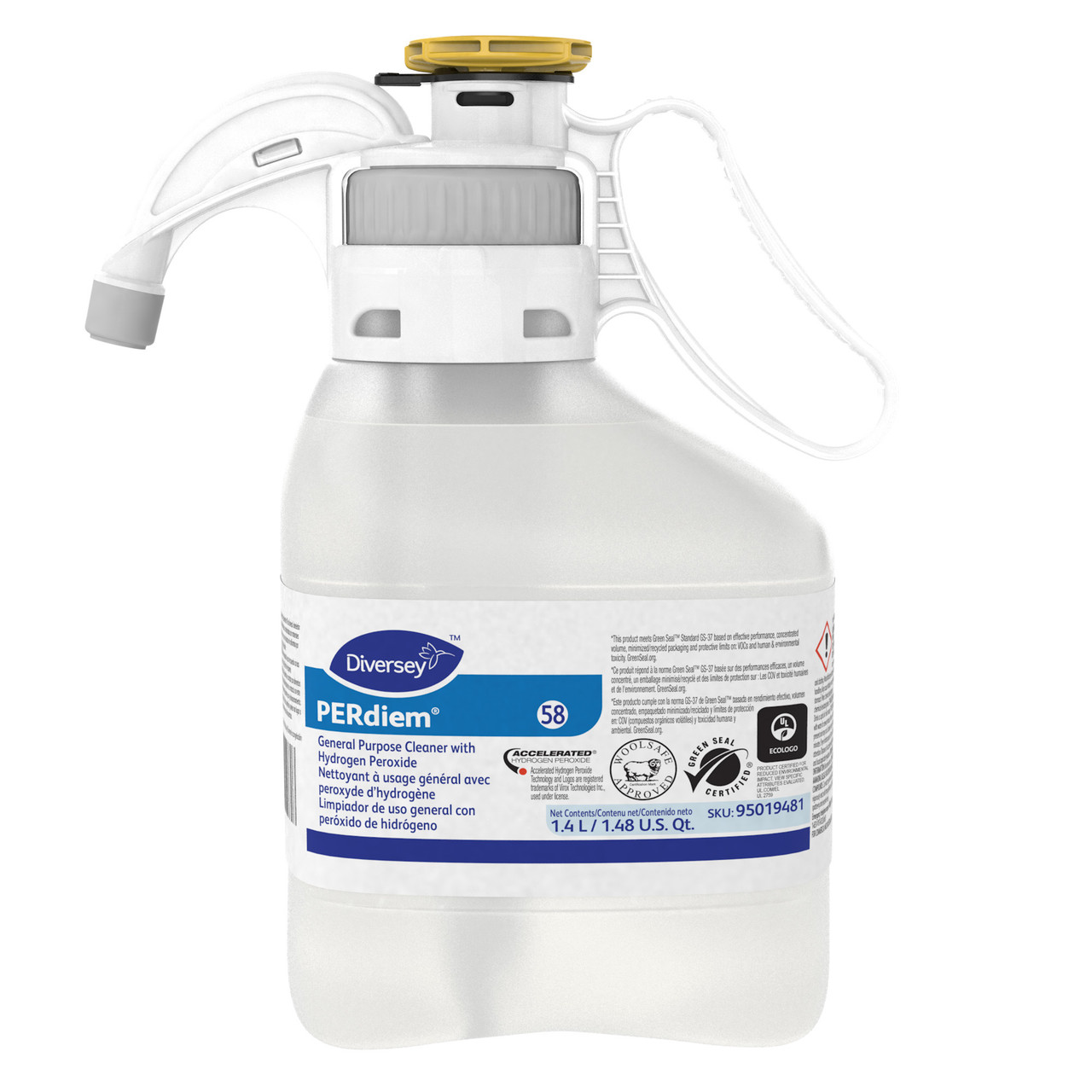 PERdiem® Odorless All Purpose Cleaner 1.4 L Multi Surface Heavy Duty Liquid Concentrate Peroxide Kosher 2/Case