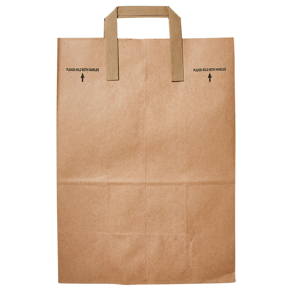 Bag 1/6 BBL 12X7X17 IN Paper 70# Kraft Plain Stock Flat Gusset Sack With Handle 300/Case