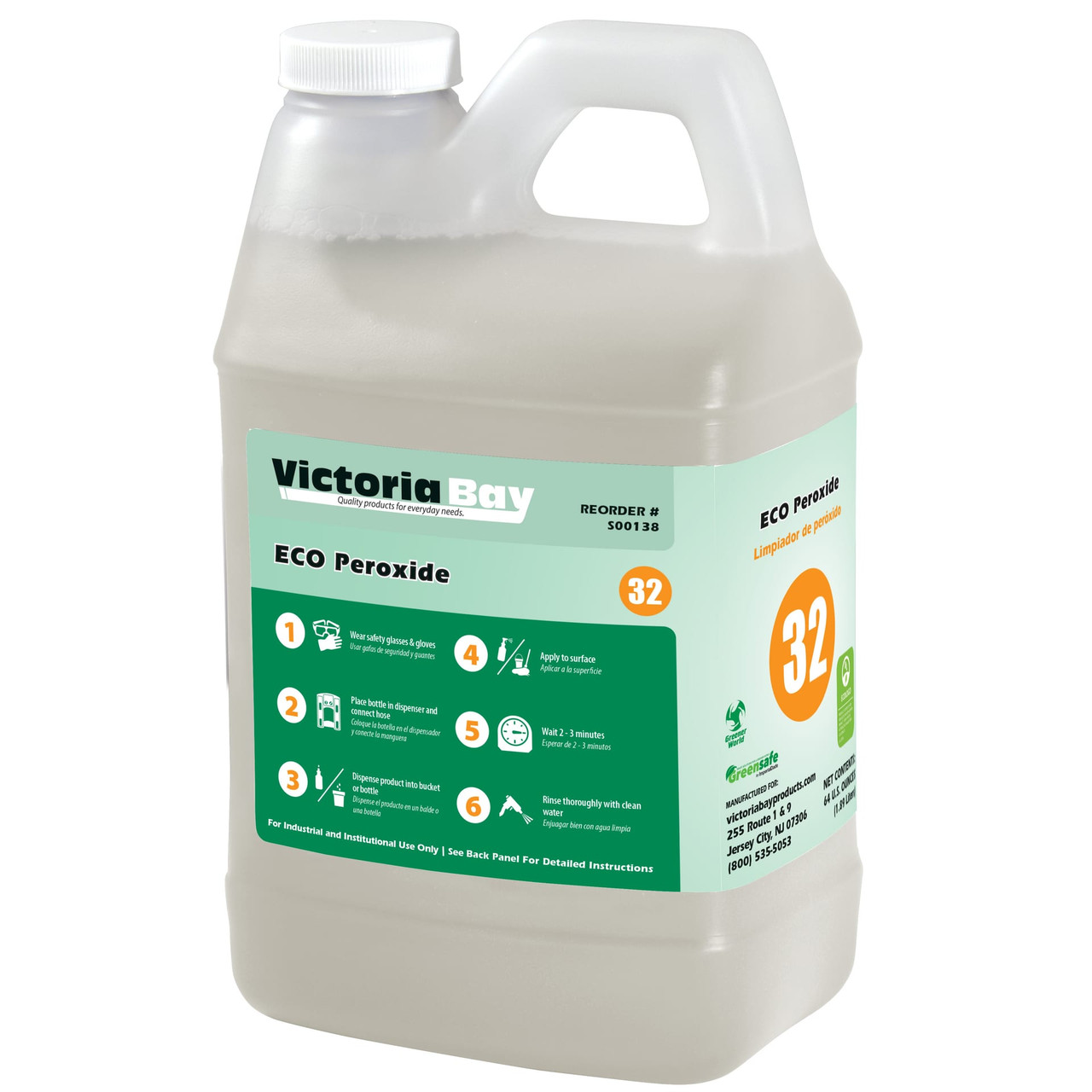 Victoria Bay ECO Peroxide Multi-Surface Cleaner CMS #32 64 OZ 4/Case