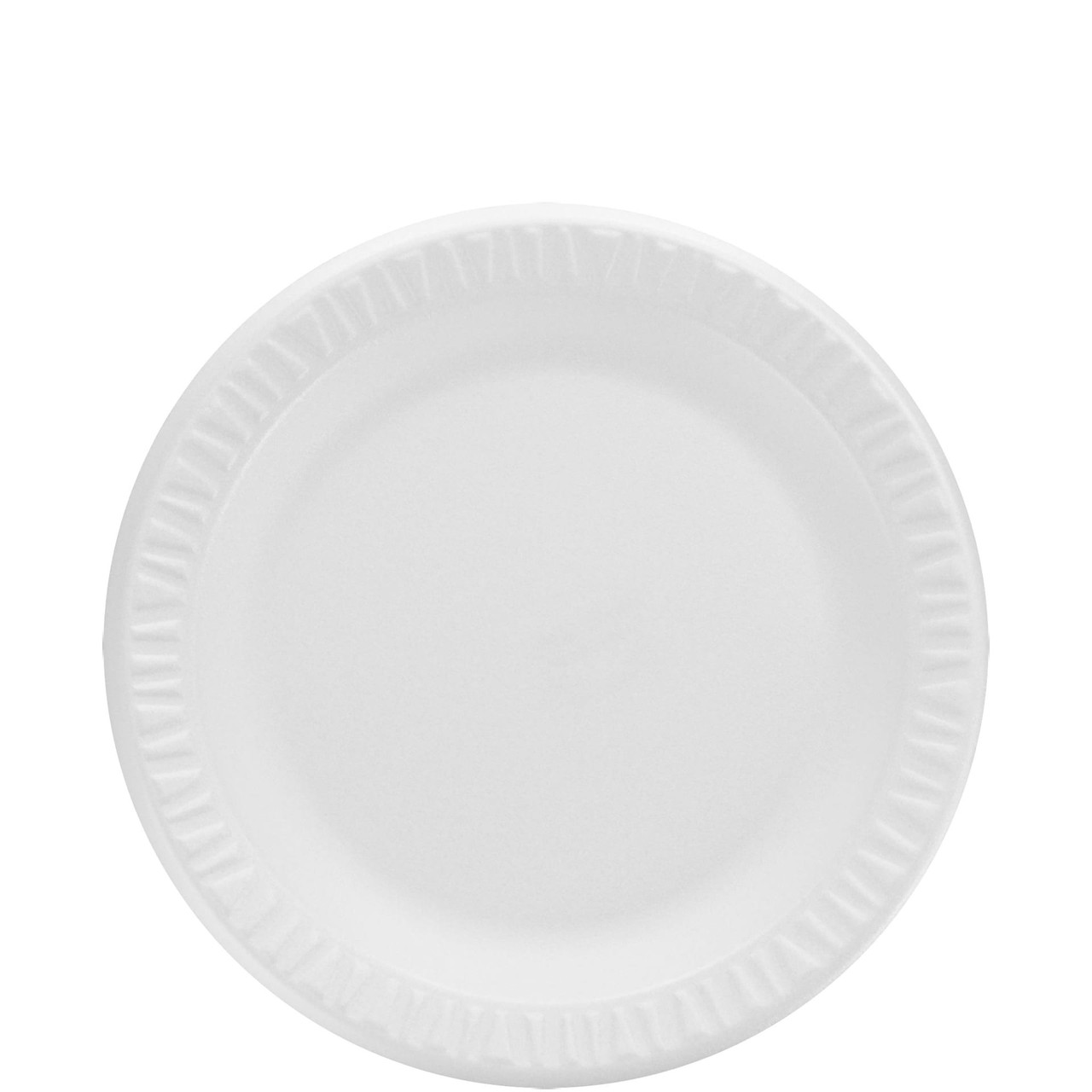 Dart® Concorde® Plate 9X0.92 IN XPS White Unlaminated 125 Count/Pack 4 Packs/Case 500 Count/Case