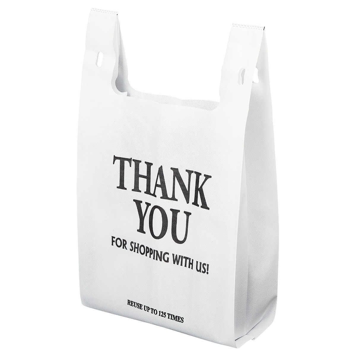 Victoria Bay Bag 12X7X23 IN 15 LB Non-Woven Polypropylene (NWPP) #80 White Printed T-Shirt Reusable Non-Woven 200/Case