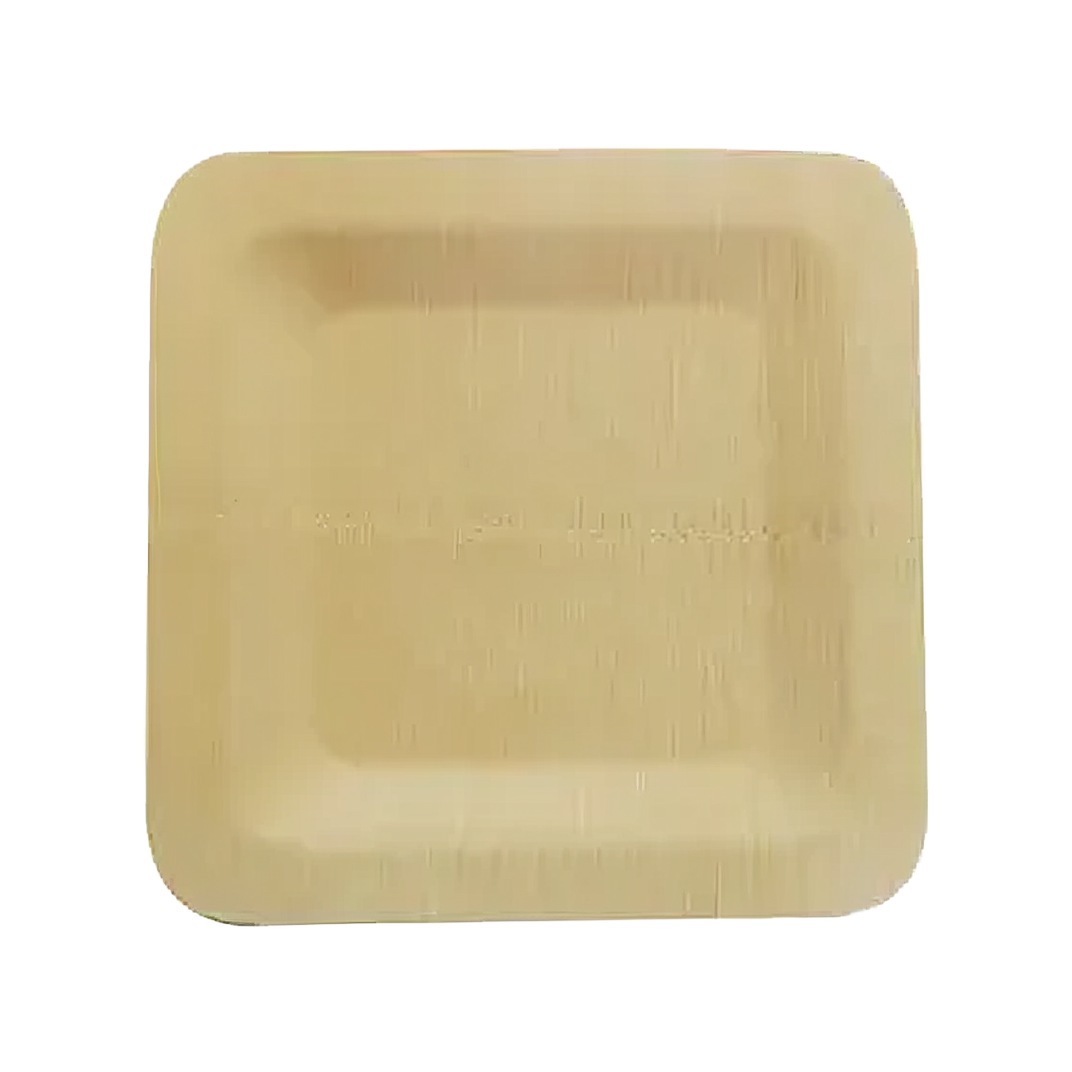 Plate 7 IN Bamboo Bamboo Square 100/Box