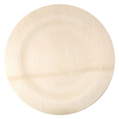 Plate 9 IN Bamboo Natural Round 100/Box