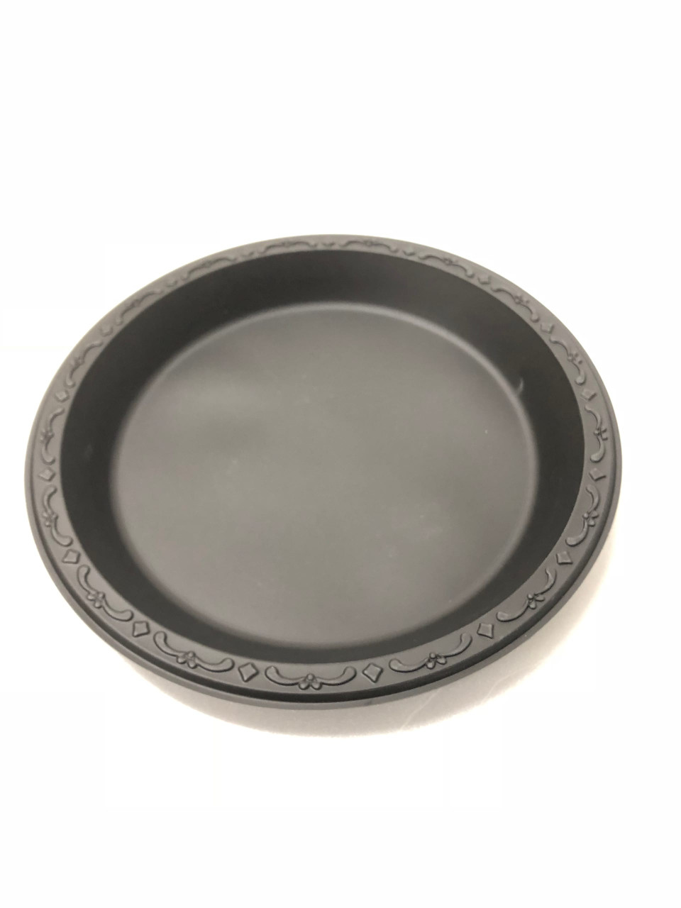 Pebble Box Plate 10.25 IN PP Black Round Microwave Safe Grease Resistant 400/Case