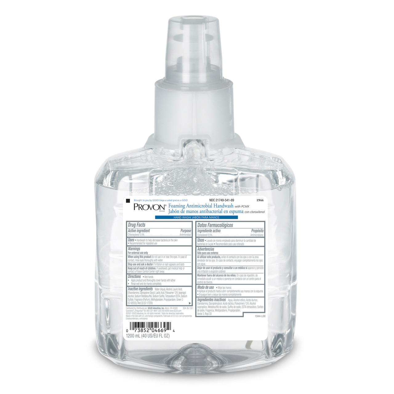 PROVON® Hand Soap Foam 1200 mL 5.11X3.69X8.95 IN Floral Clear Antimicrobial PCMX For LTX-12 2/Case