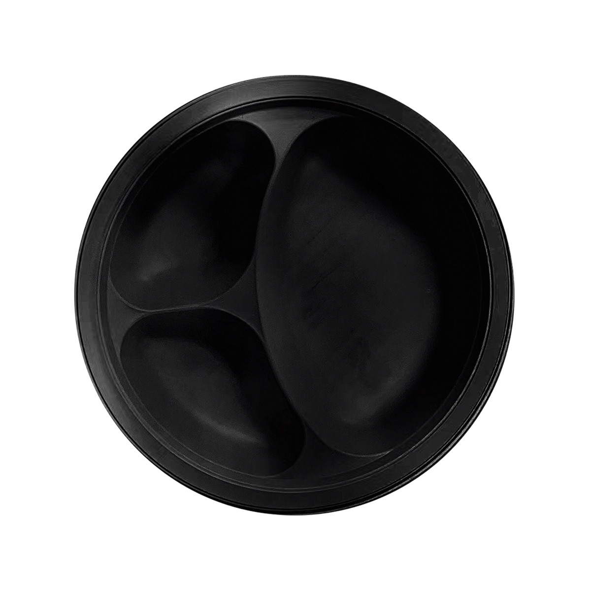 Victoria Bay Plate 10.25 IN 3 Compartment MFPP Black Round 500/Case